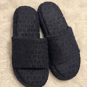 PINK Victoria's Secret Black Slippers